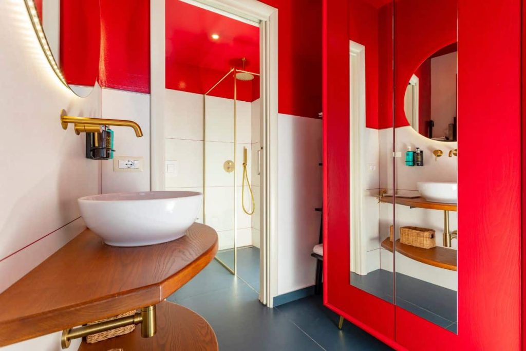 red-bathroom